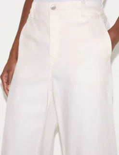 Mid Rise Wide Leg Ankle Grazer Jeans