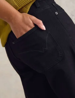 Mid Rise Wide Leg Cropped Jeans