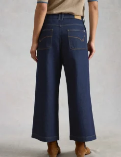 Mid Rise Wide Leg Cropped Jeans