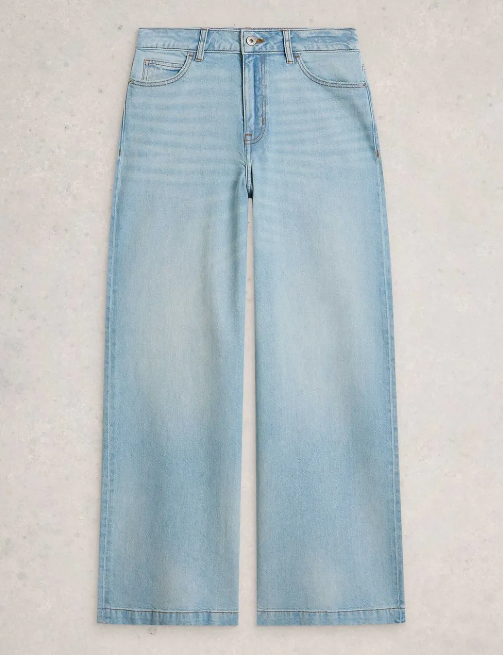 Mid Rise Wide Leg Jeans
