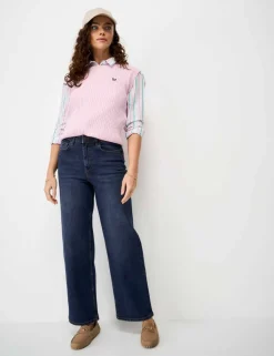 Mid Rise Wide Leg Jeans