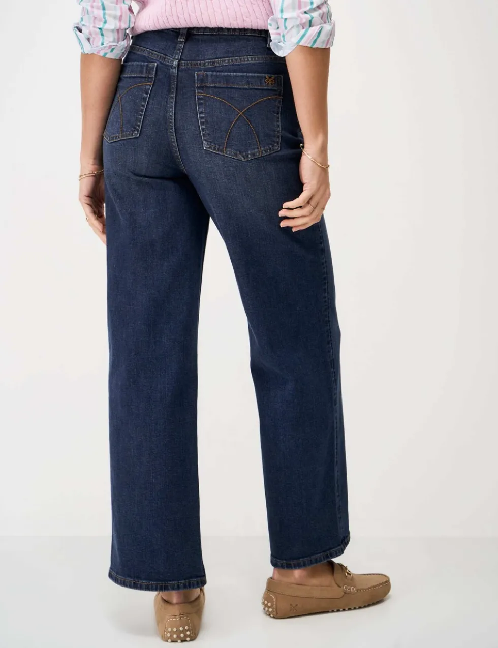 Mid Rise Wide Leg Jeans