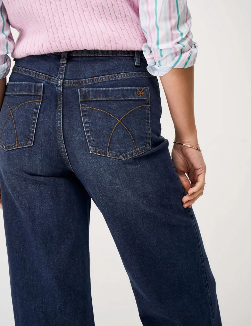 Mid Rise Wide Leg Jeans