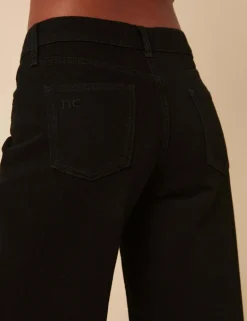 Mid Rise Wide Leg Jeans