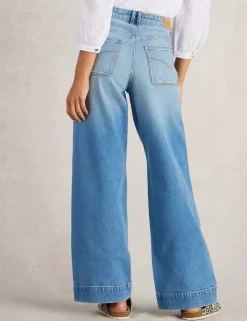 Mid Rise Wide Leg Jeans