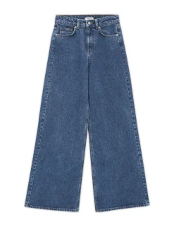 Mid Rise Wide Leg Jeans