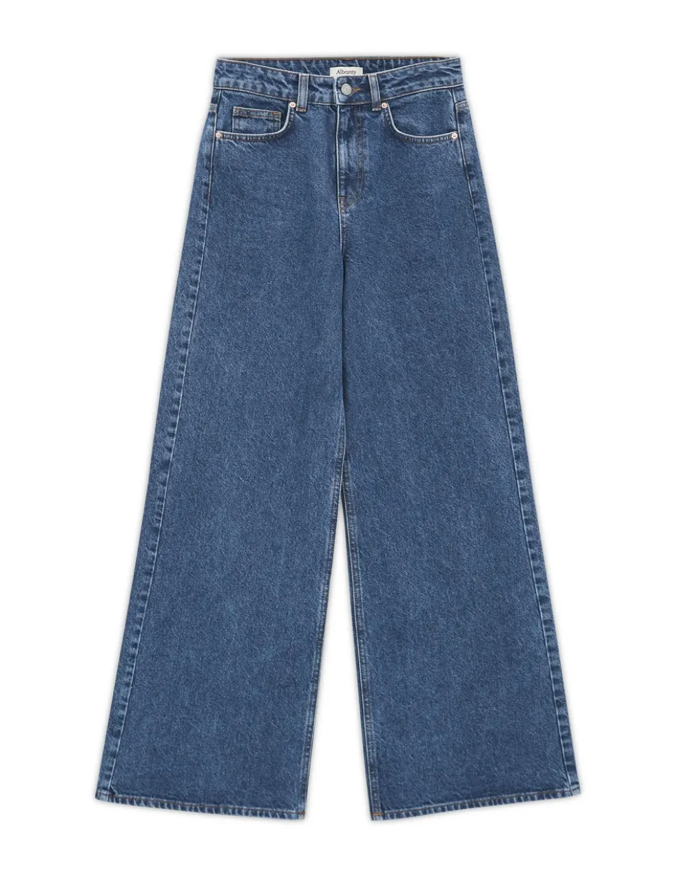 Mid Rise Wide Leg Jeans