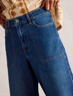 Mid Rise Wide Leg Jeans