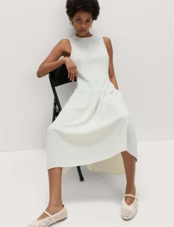 Midaxi Waisted Dress