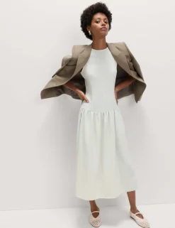 Midaxi Waisted Dress