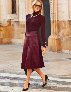 Midi A-Line Skirt