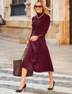 Midi A-Line Skirt