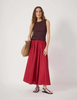 Midi A-Line Skirt