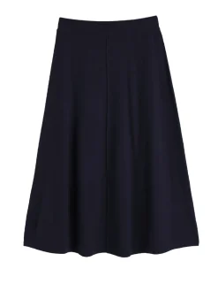 Midi A-Line Skirt with Cashmere