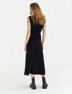 Midi A-Line Skirt with Cashmere