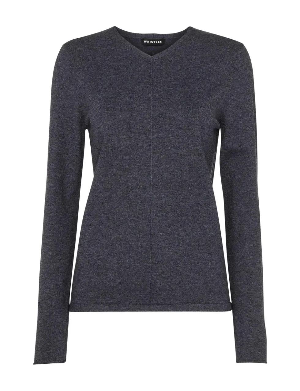 Mila Cotton Blend Ribbed V-Neck Jumper