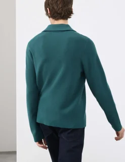 Milano-Knit Extended Funnel Neck Half Zip Jumper