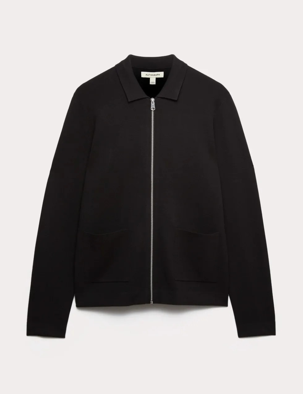 Milano-knit Zip up Knitted Jacket