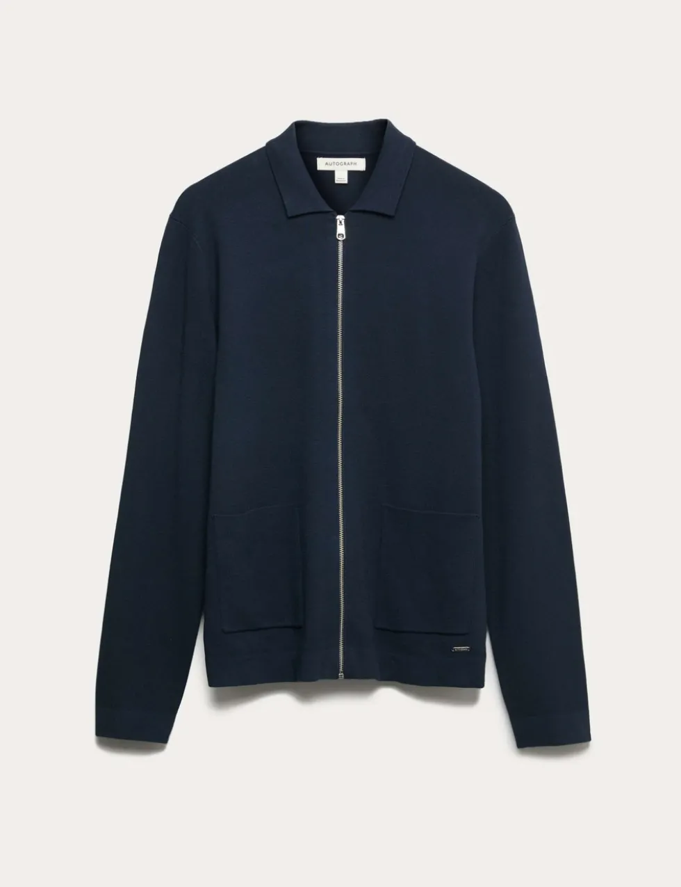 Milano-knit Zip up Knitted Jacket