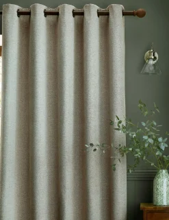 Milbourne Herringbone Eyelet Curtains