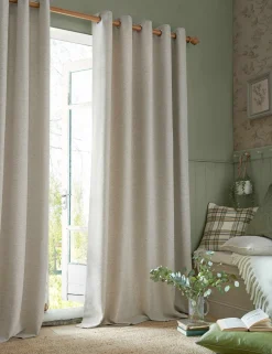 Milbourne Herringbone Eyelet Curtains