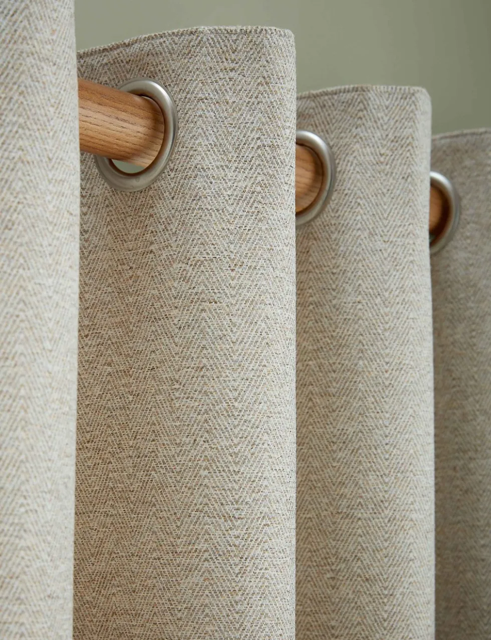 Milbourne Herringbone Eyelet Curtains