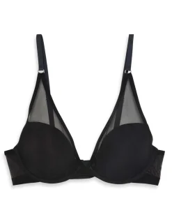 Minimalist Mesh Wired Push-Up Plunge Bra (B-D)