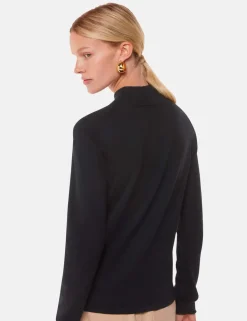 Mira Cotton Blend Textured Funnel Neck Jumper