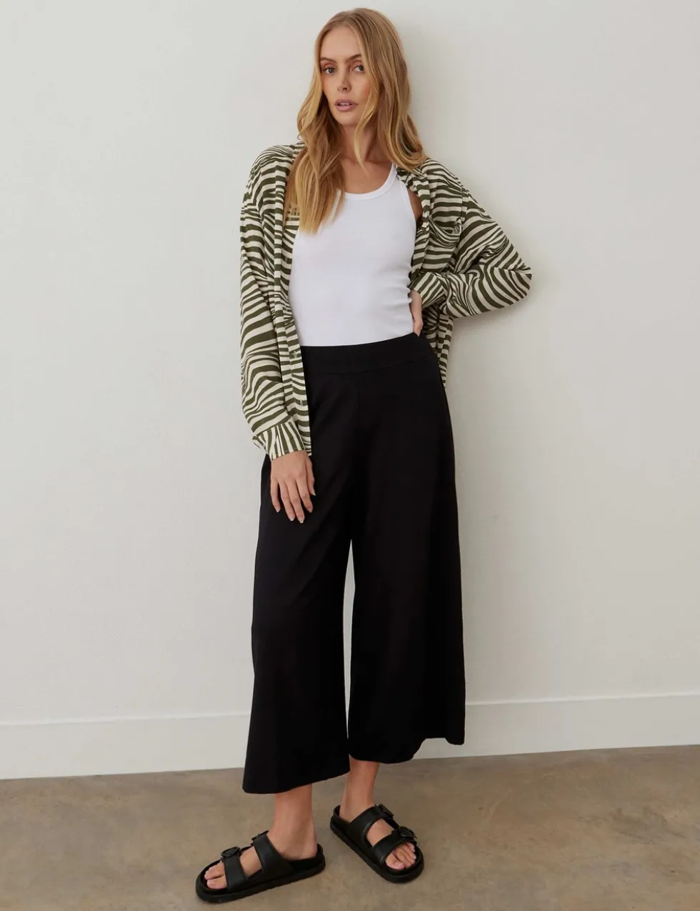Miribel Ponte Jersey Wide Leg Trouser