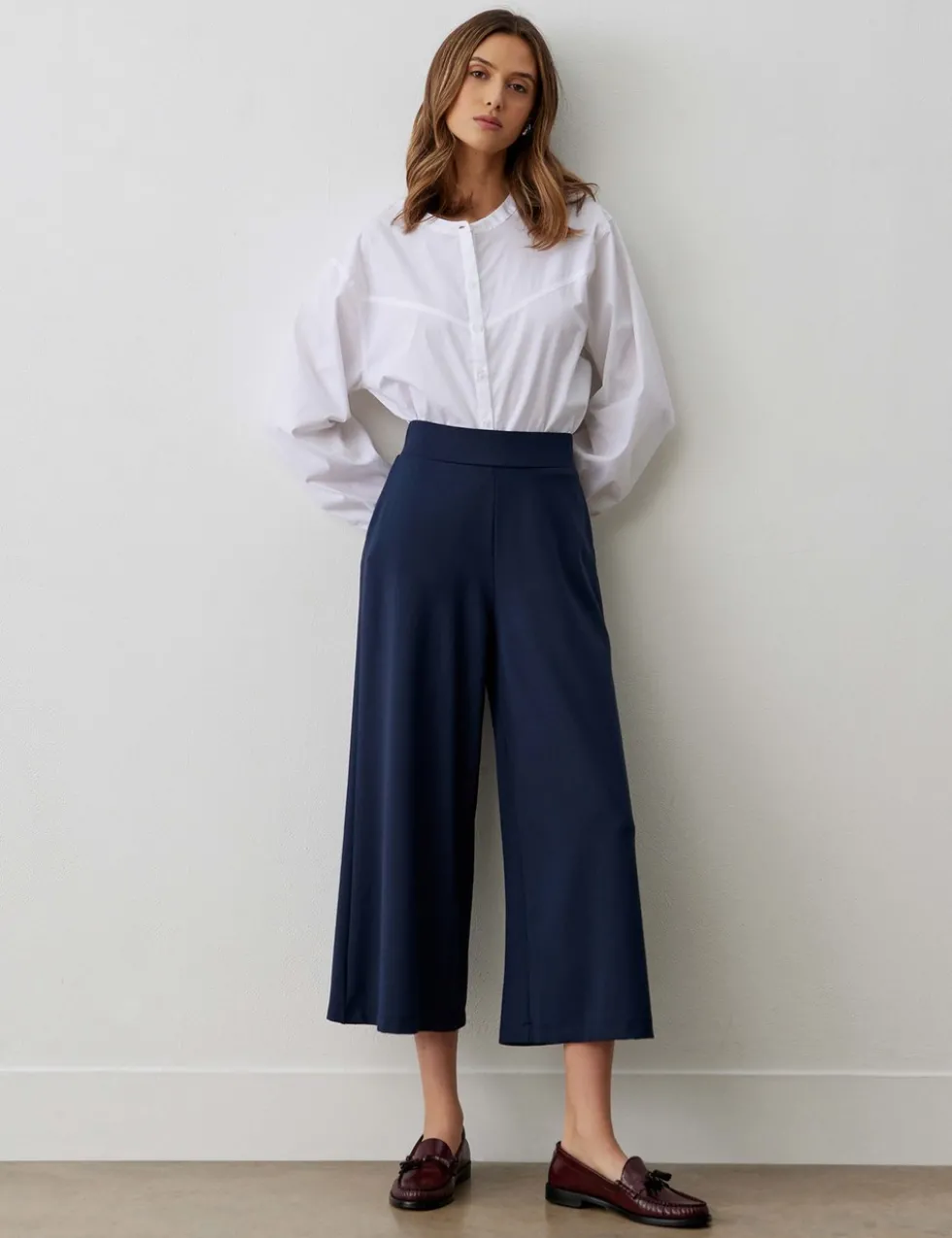 Miribel Ponte Jersey Wide Leg Trouser