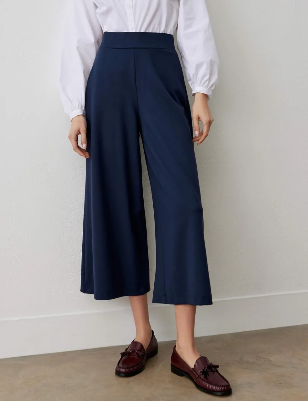 Miribel Ponte Jersey Wide Leg Trouser