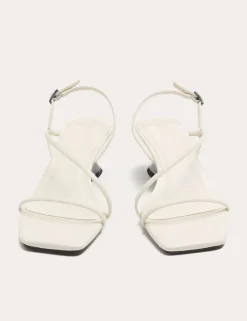 Mirrored Strappy Wedge Heeled Sandals