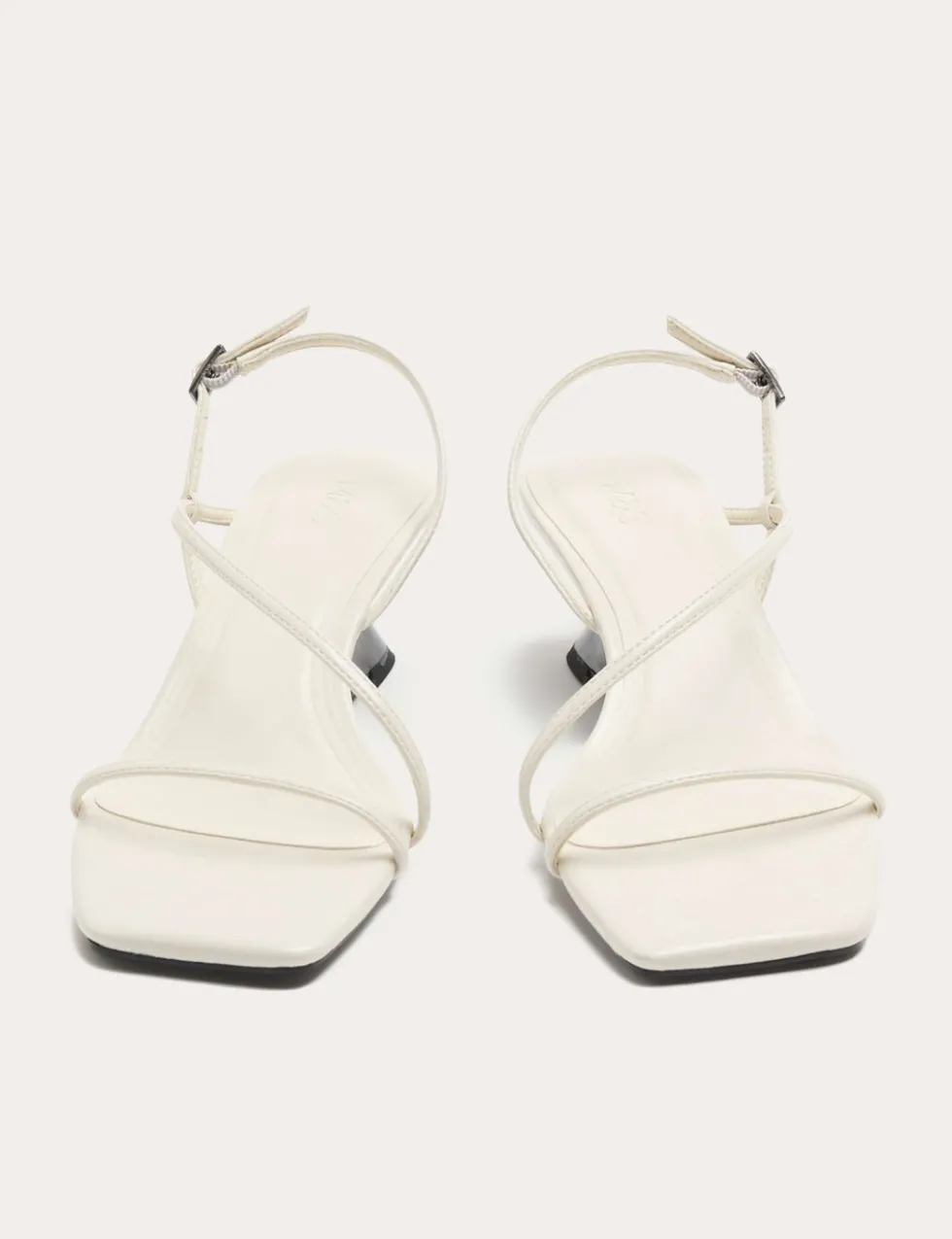 Mirrored Strappy Wedge Heeled Sandals