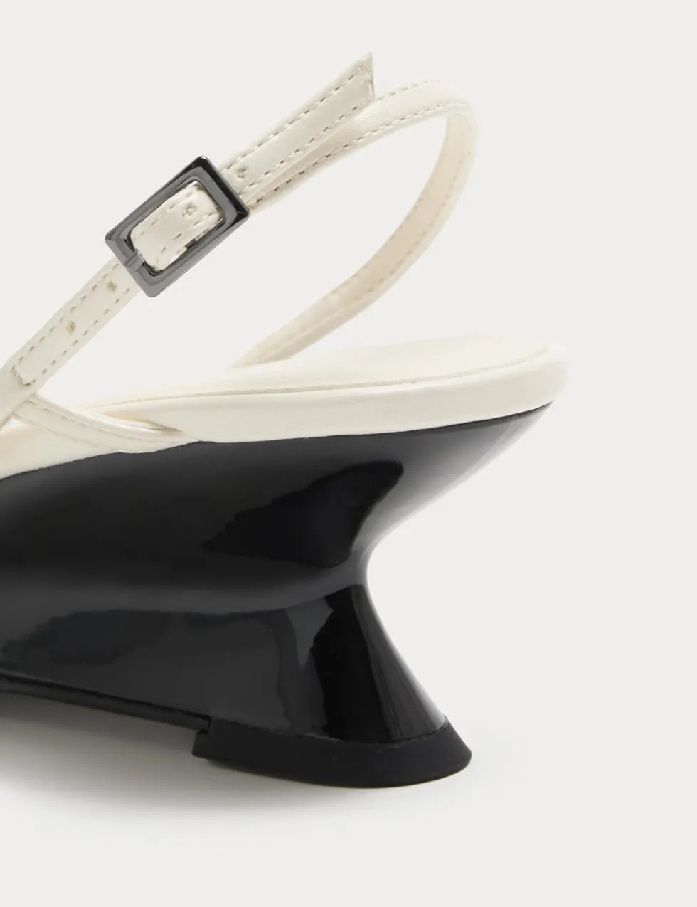 Mirrored Strappy Wedge Heeled Sandals