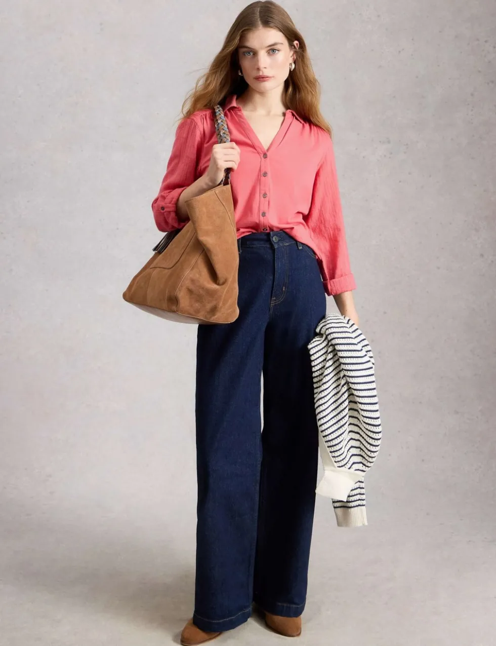 Mixed Jersey Sheer Sleeves Shirt