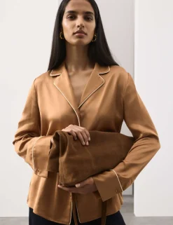 Modal Blend Revere Collared Shirt