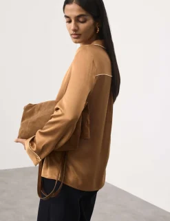 Modal Blend Revere Collared Shirt