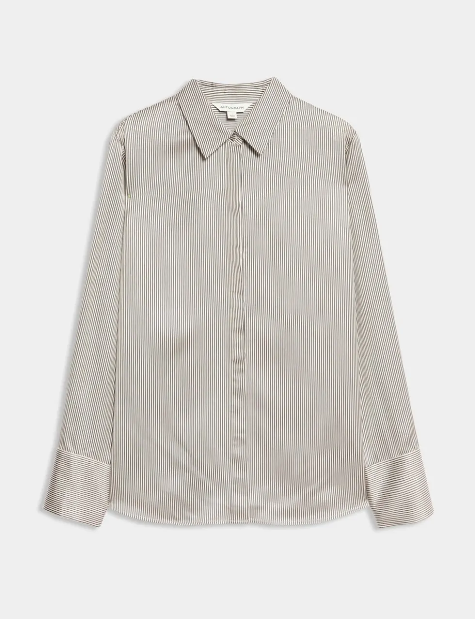 Modal Blend Satin Striped Shirt