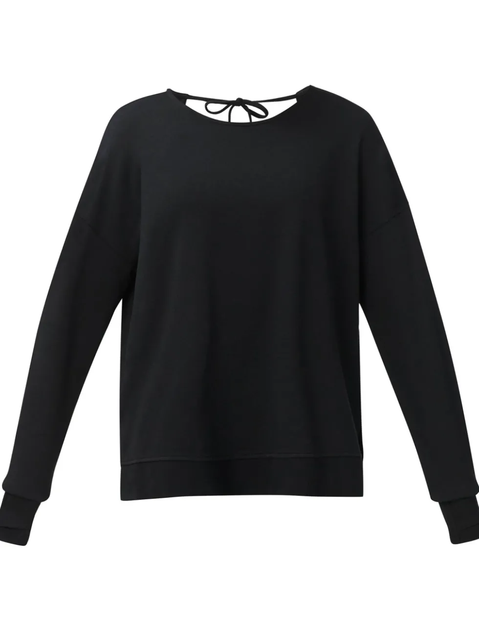 Modal Blend Tie Back Relaxed Sweatshirt