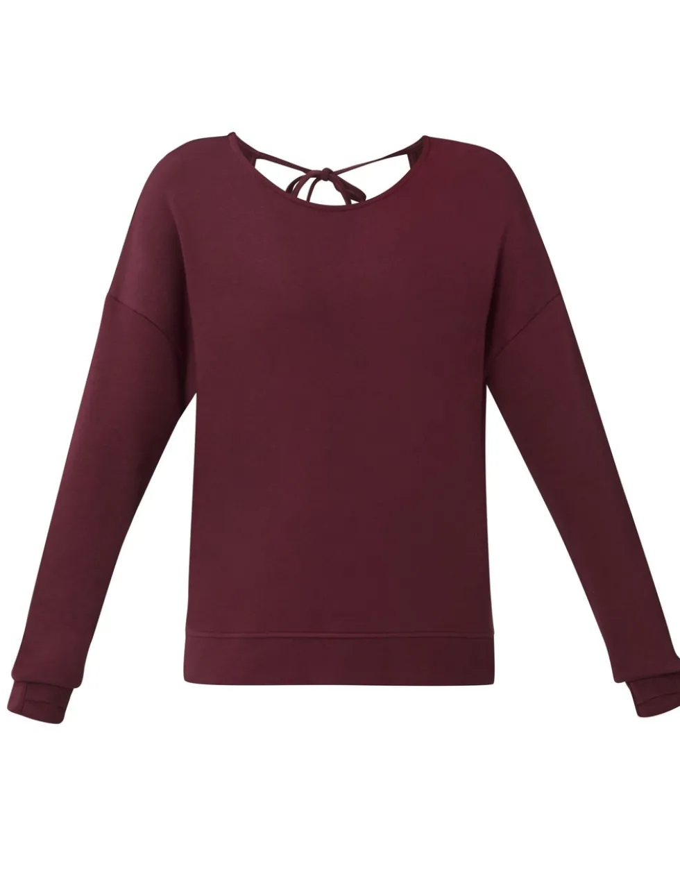Modal Blend Tie Back Relaxed Sweatshirt