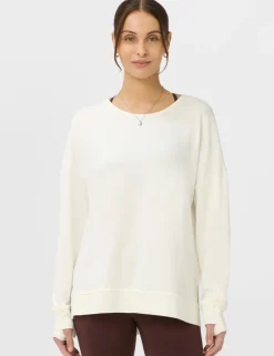 Modal Blend Tie Back Relaxed Sweatshirt