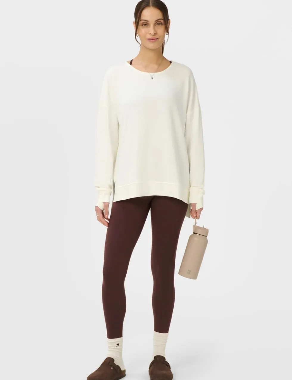 Modal Blend Tie Back Relaxed Sweatshirt
