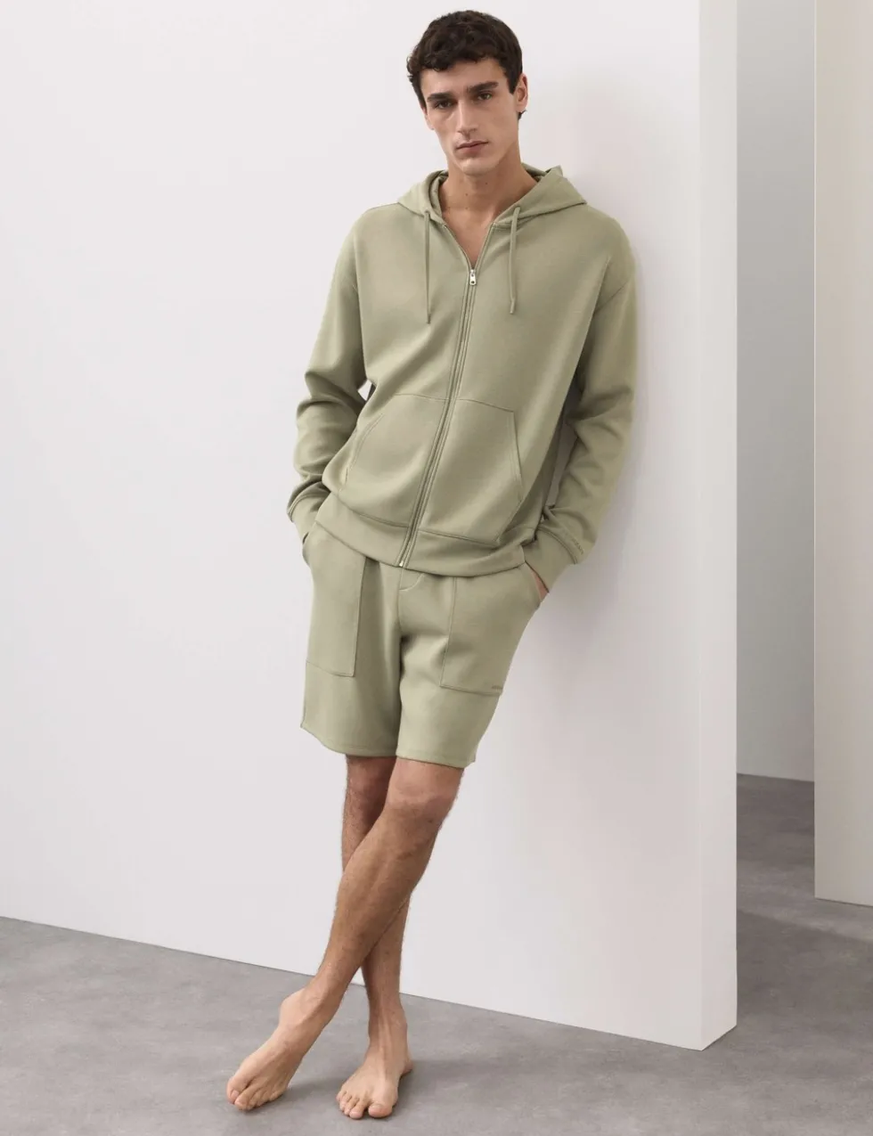 Modal Blend Zip Through Hoodie