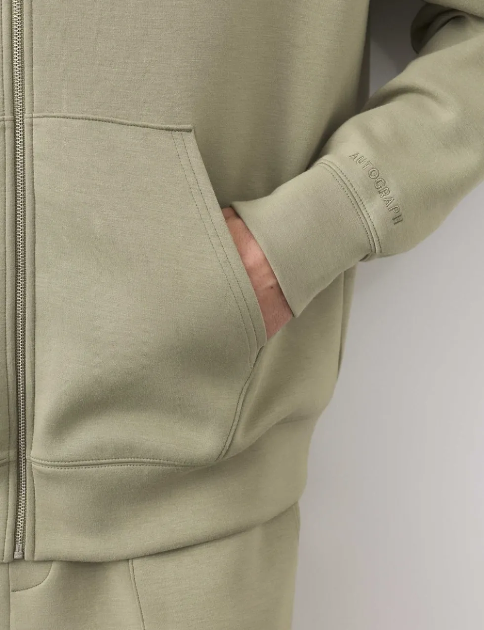Modal Blend Zip Through Hoodie