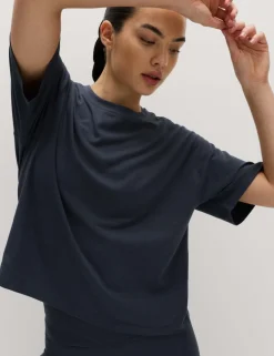 Modal Cotton Blend Lightweight Boxy T-shirt