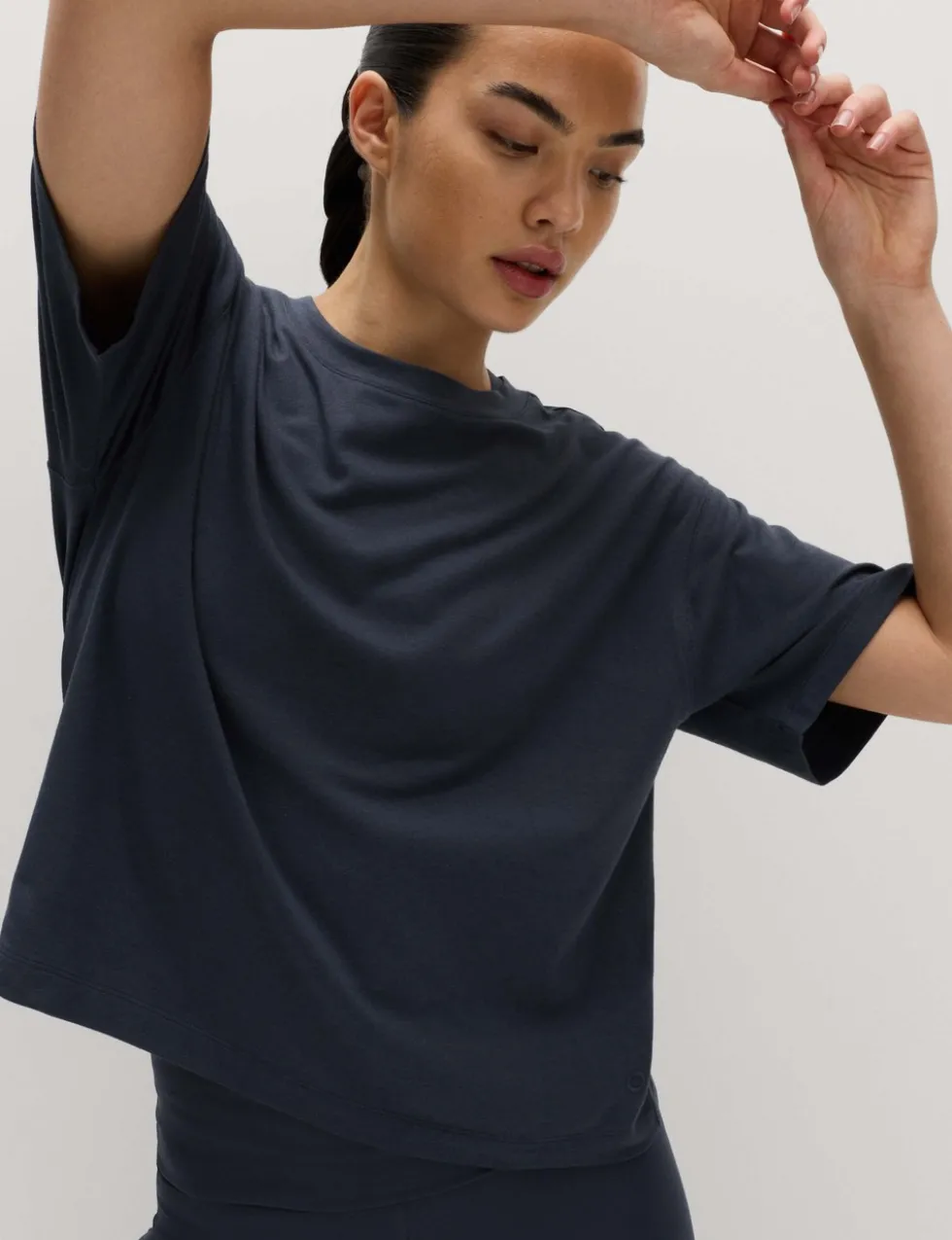 Modal Cotton Blend Lightweight Boxy T-shirt
