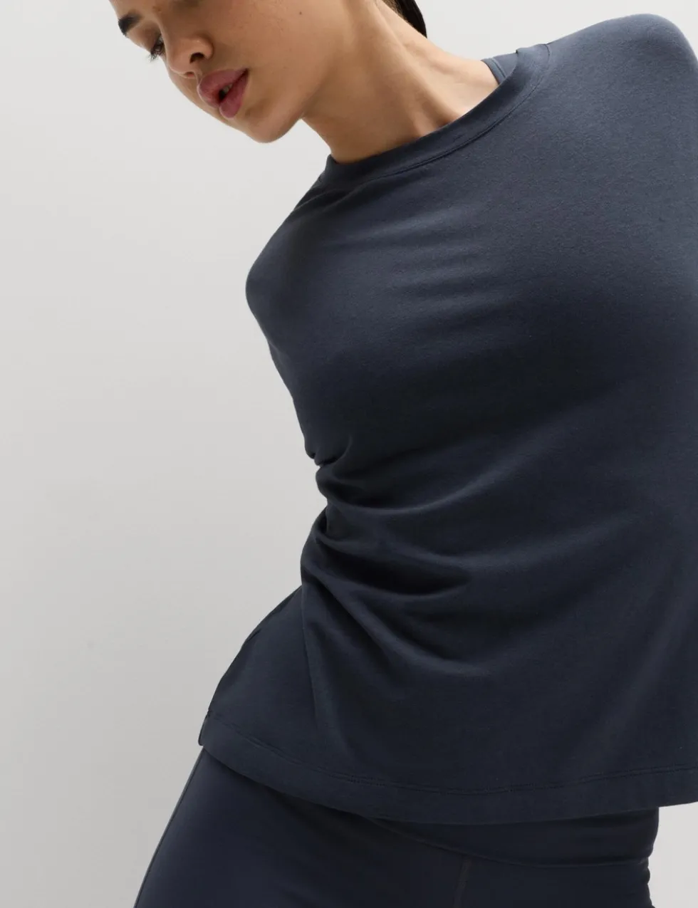 Modal Cotton Blend Lightweight Boxy T-shirt