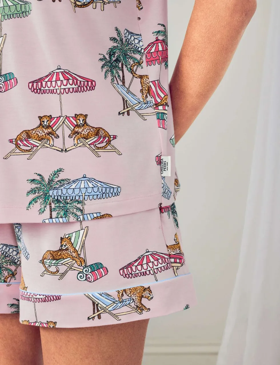 Modal Lounging Leopards Print Short Pyjama Set