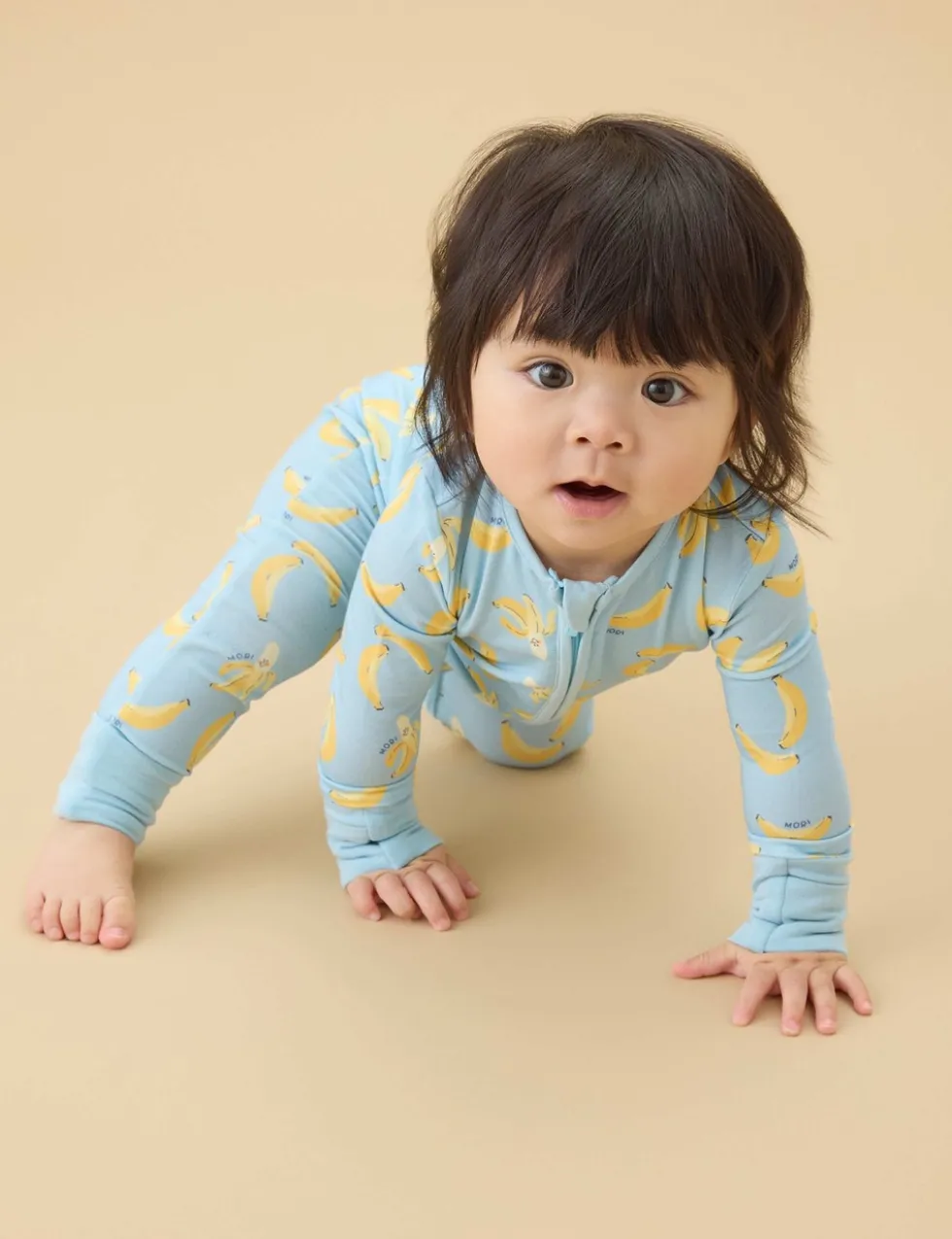Modal Rich Banana Zip Sleepsuit (0-3 Yrs)