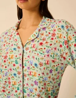 Modal Rich Floral Revere Pyjama Set
